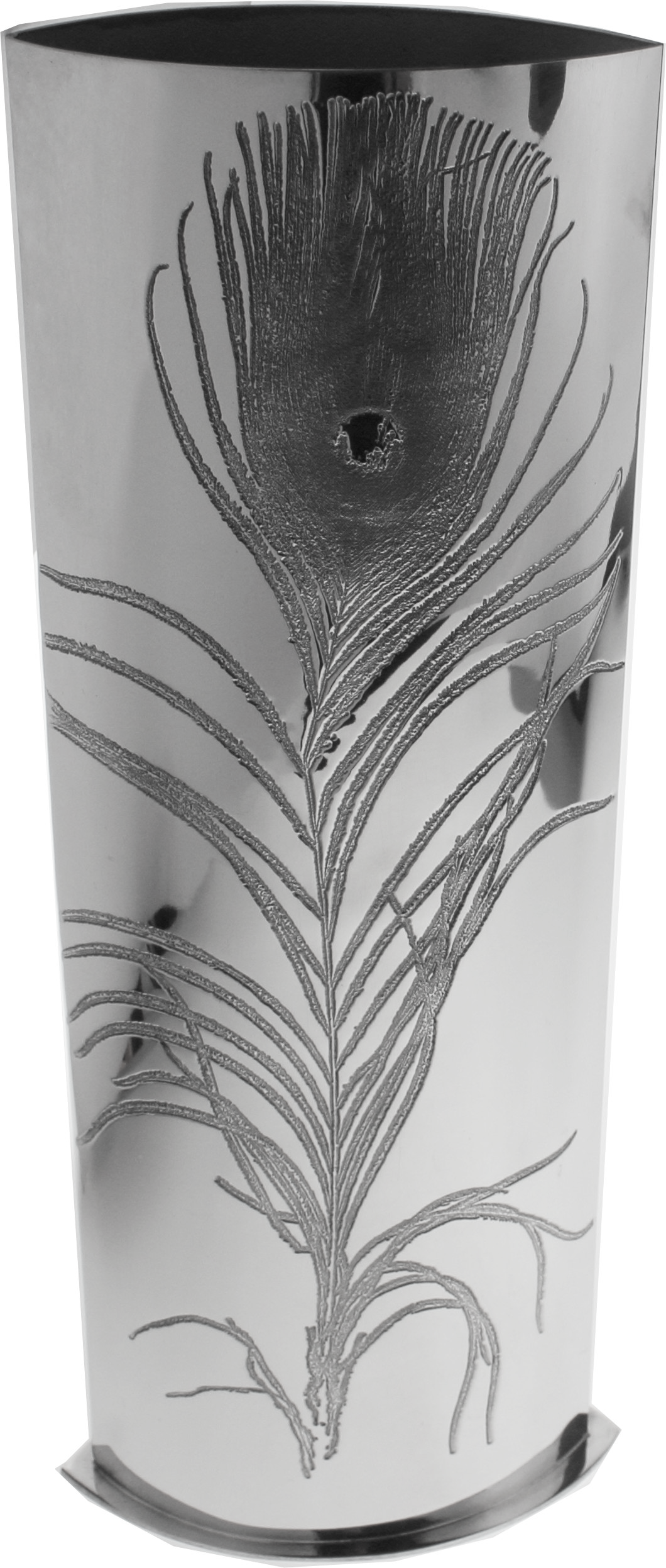 Pewter Bud Vase With Peacock Feather Design 30cm Giftstore Co Uk