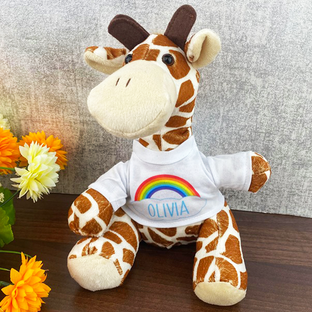 personalised giraffe teddy